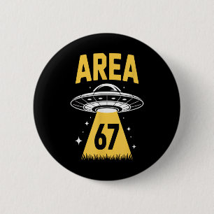 Area 67 Lustiges Ufo Raumschiff 6 7 Alien Thema  Button