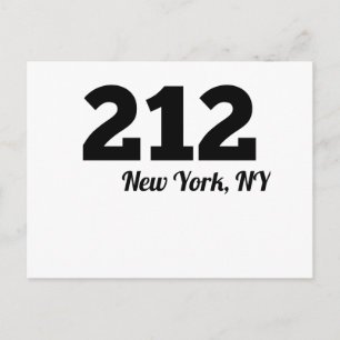 Area Code 212 New York NY Postkarte