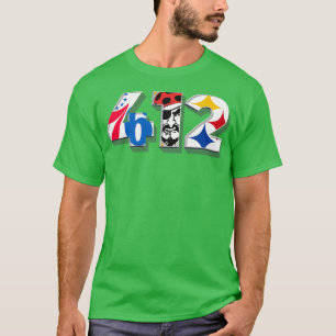 Area Code 412 v2 Sportteams für Pittsburgh T-Shirt