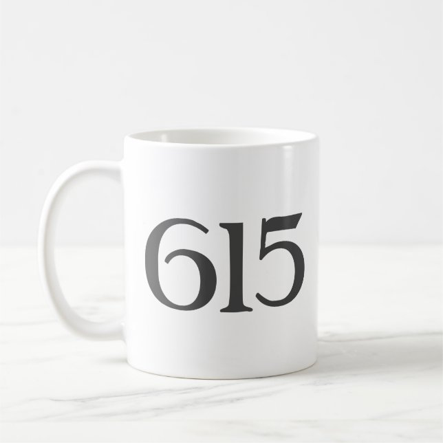 Area Code 615 (Nashville) Kaffeemaschine Tasse (Links)