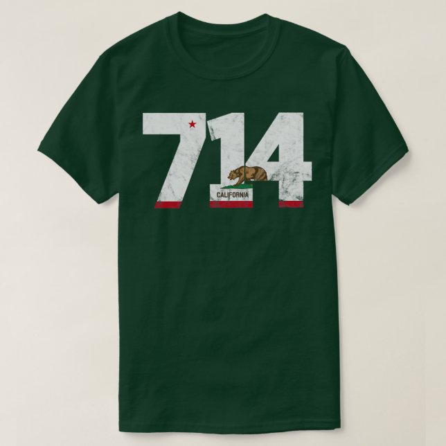 Area Code 714 Anaheim California TShirt 2 (Design vorne)