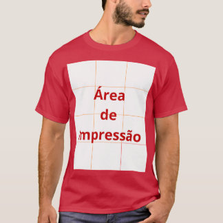 Área de Impressão T-Shirt