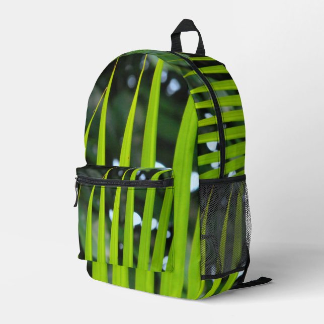 Areca Palm Frontabdruck Nähtasche Bedruckter Rucksack (Rückseitige Ecke Rechts)