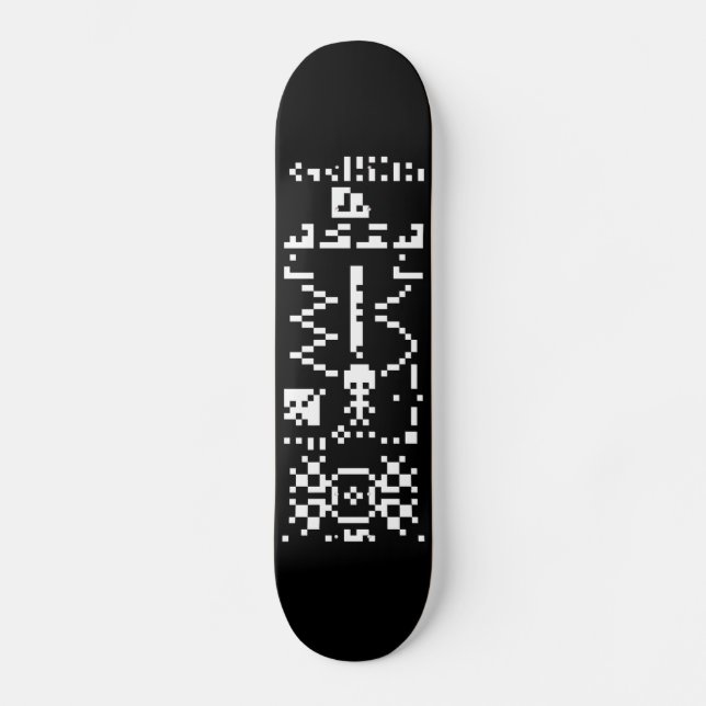 Arecibo binäre Mitteilungs-Antwort Skateboard (Vorderseite)