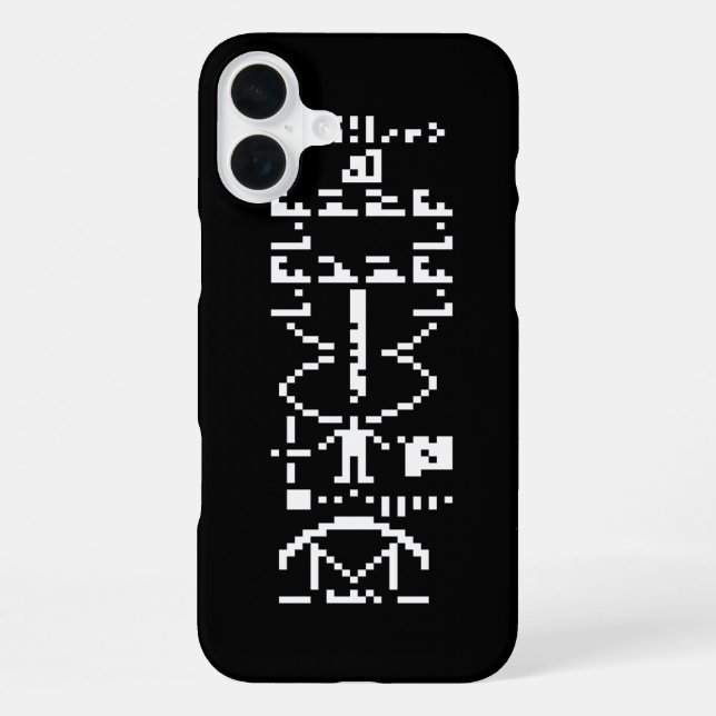 Arecibo-Binärnachricht 1974 iPhone Hülle (Rückseite)