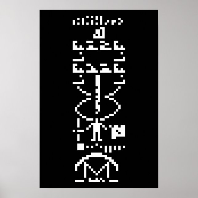 Arecibo-Binärnachricht 1974 Poster (Vorne)