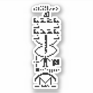 Arecibo Binary Message 1974 Aufkleber