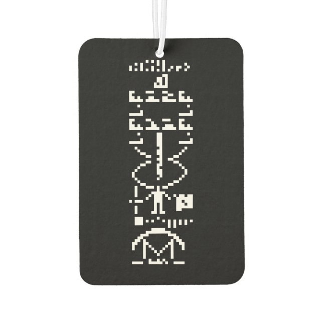 Arecibo Binary Message 1974 Autolufterfrischer (Rückseite)
