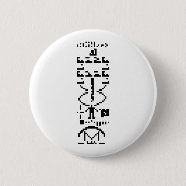 Arecibo Binary Message 1974 Button (Vorderseite)