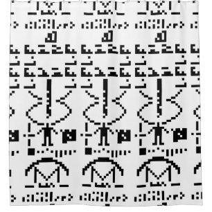 Arecibo Binary Message 1974 Duschvorhang