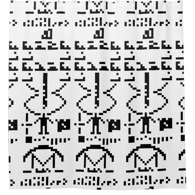 Arecibo Binary Message 1974 Duschvorhang (Vorderseite)