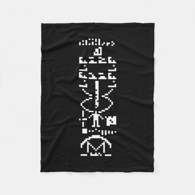 Arecibo Binary Message 1974 Fleecedecke (Vorderseite)