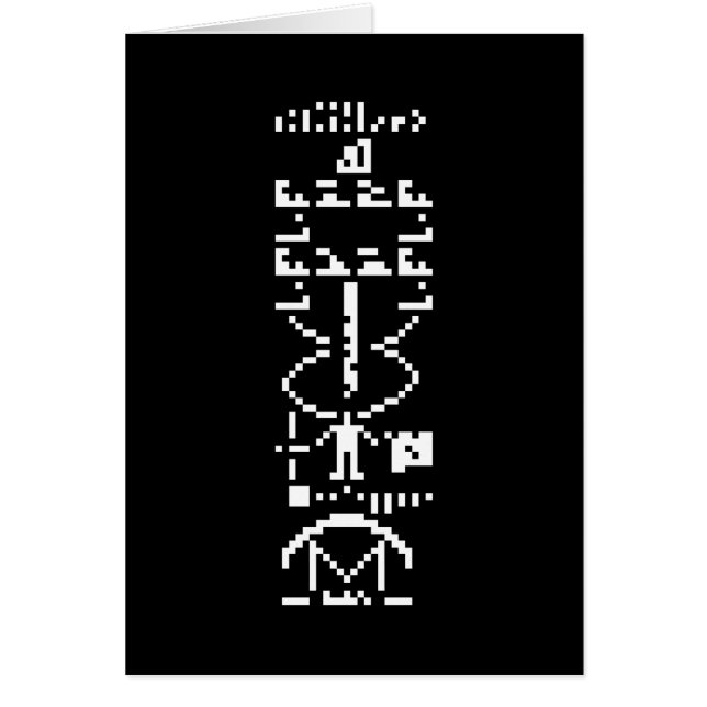 Arecibo Binary Message 1974 Grußkarte (Vorne)