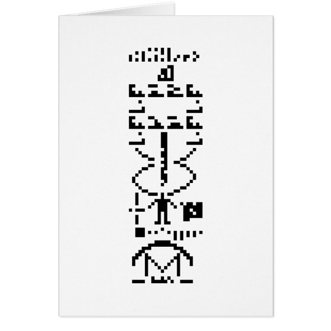 Arecibo Binary Message 1974 Grußkarte (Vorne)