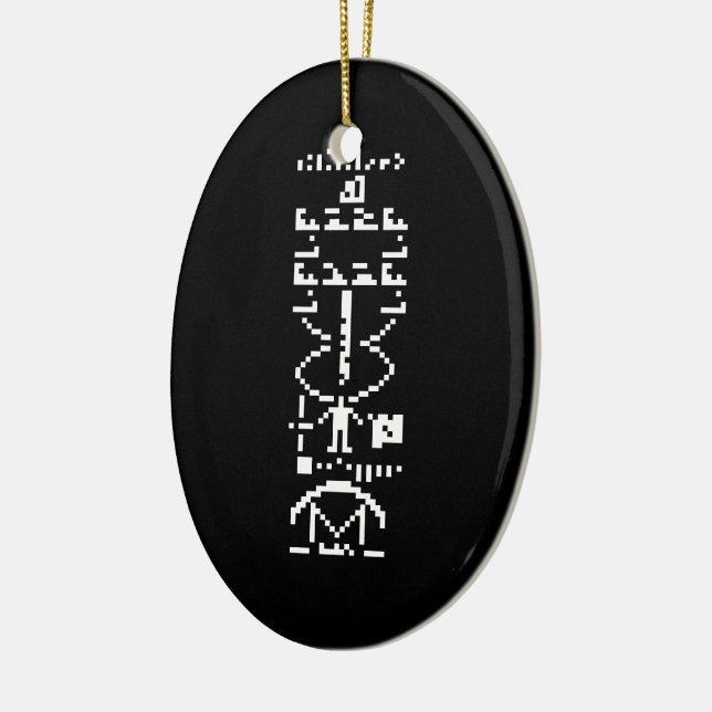 Arecibo Binary Message 1974 Keramik Ornament (Links)