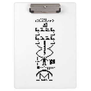 Arecibo Binary Message 1974 Klemmbrett