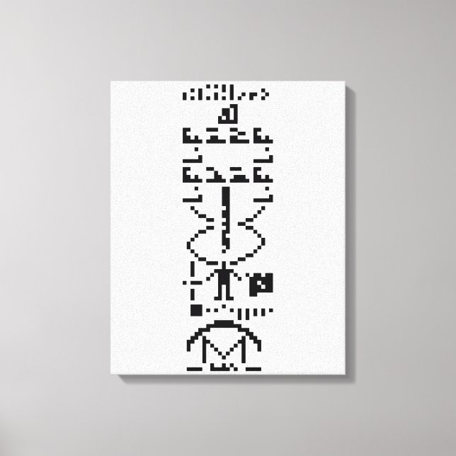 Arecibo Binary Message 1974 Leinwanddruck (Vorderseite)