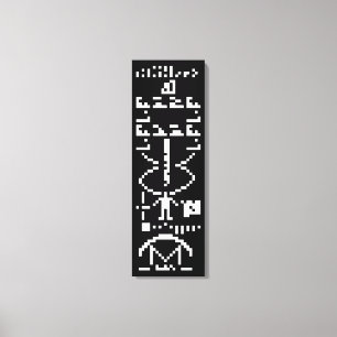 Arecibo Binary Message 1974 Leinwanddruck