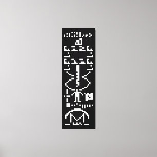 Arecibo Binary Message 1974 Leinwanddruck