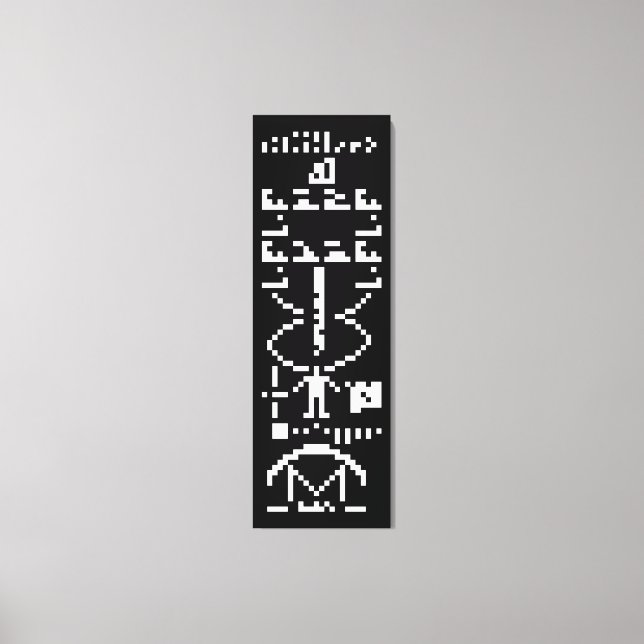 Arecibo Binary Message 1974 Leinwanddruck (Vorderseite)