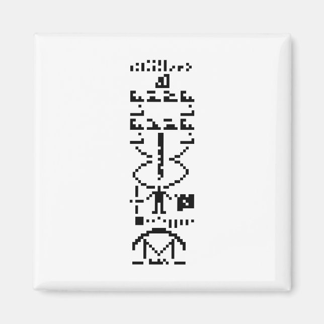 Arecibo Binary Message 1974 Magnet (Vorne)