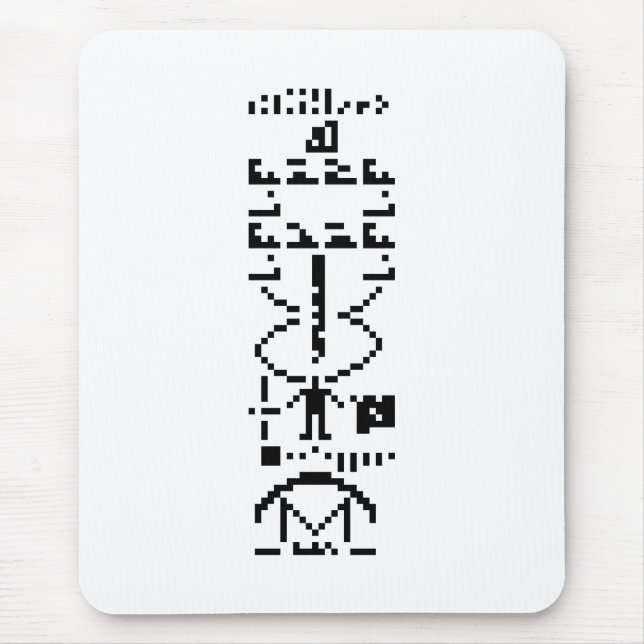 Arecibo Binary Message 1974 Mousepad (Vorne)