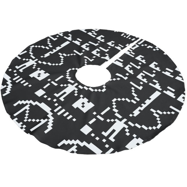 Arecibo Binary Message 1974 Polyester Weihnachtsbaumdecke (Schrägansicht)