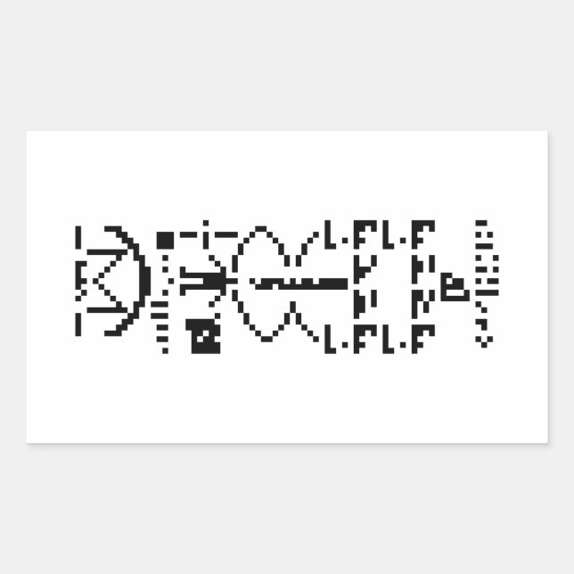 Arecibo Binary Message 1974 Rechteckiger Aufkleber (Vorderseite)