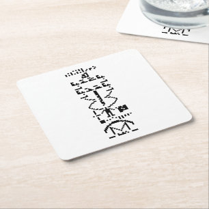 Arecibo Binary Message 1974 Rechteckiger Pappuntersetzer