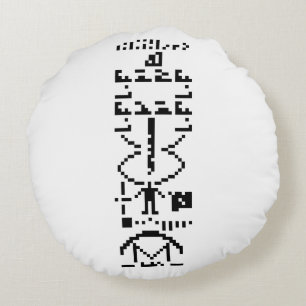 Arecibo Binary Message 1974 Rundes Kissen