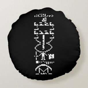 Arecibo Binary Message 1974 Rundes Kissen