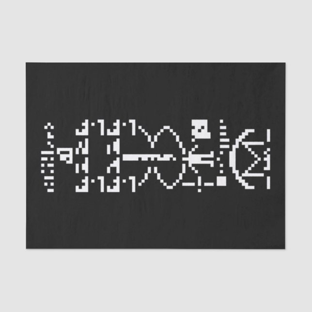 Arecibo Binary Message 1974 Seidenpapier (Vorderseite)
