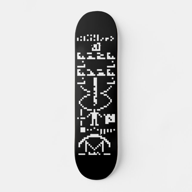 Arecibo Binary Message 1974 Skateboard (Vorderseite)