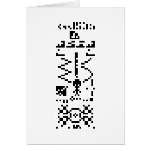 Arecibo Binary Message Repcard