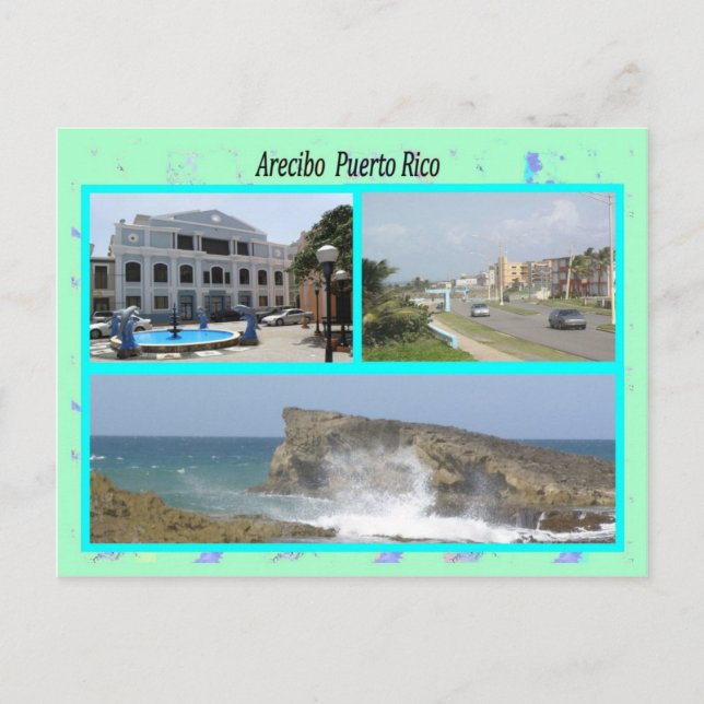 Arecibo Puerto Rico Postkarte (Vorderseite)