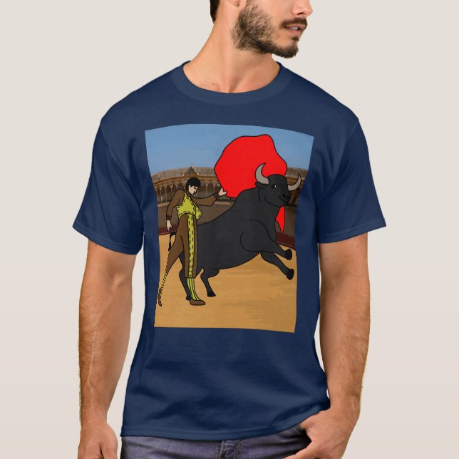 Arena Bullfight Torero Bull T-Shirt (Vorderseite)