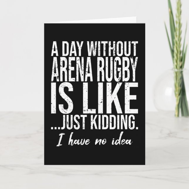 Arena Rugby Sportgeschenk Karte (Vorderseite)