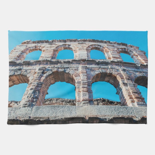 Arena, Verona, Italien Geschirrtuch (Horizontal)