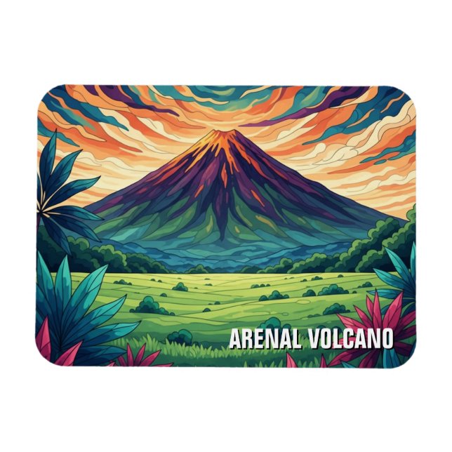 Arenal Vulkan Costa Rica Reise Magnet (Horizontal)