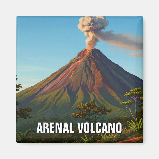 Arenal Vulkan Costra Rica Travel Magnet (Vorne)