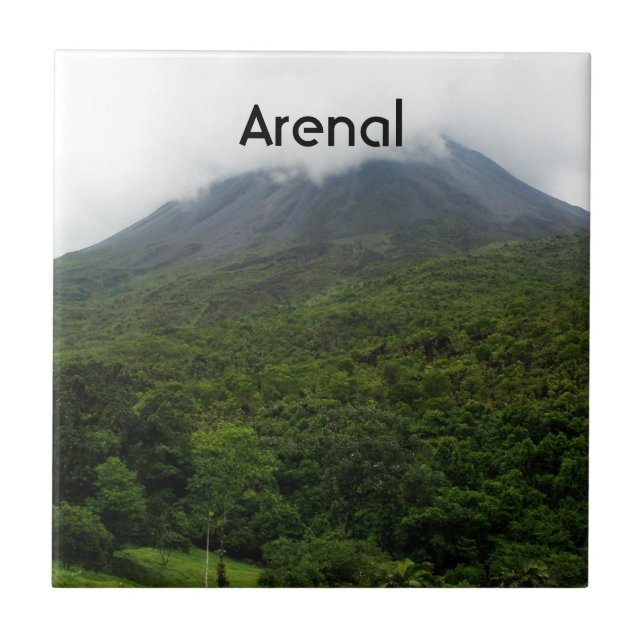 Arenal-Vulkan Fliese (Vorderseite)