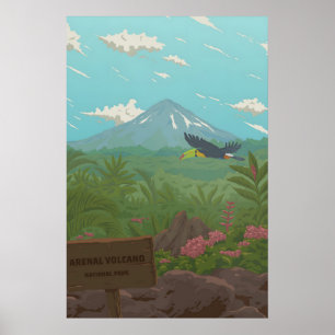 Arenal-Vulkan-Nationalpark Costa Rica Reise Poster