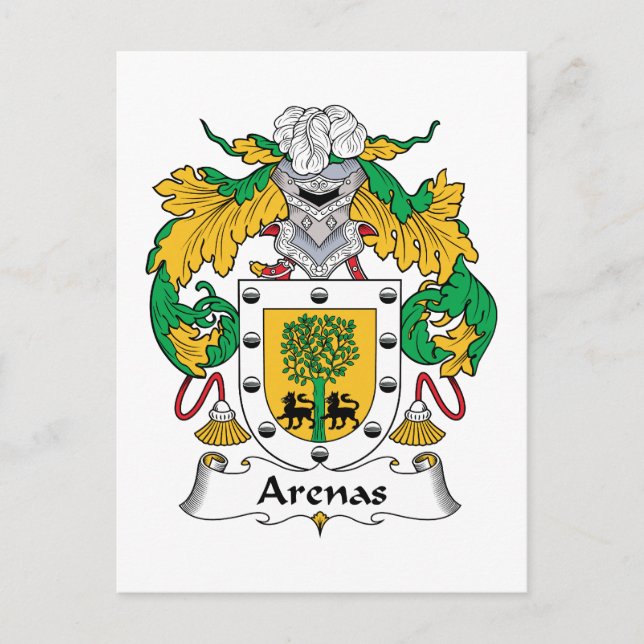 Arenas Familienwappen Postkarte (Vorderseite)