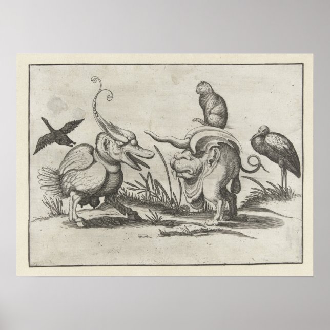 Arent van Bolten's Cat Reiten eines Monsters Poster (Vorne)