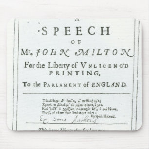 Areopagitica eine Rede von John Milton Mousepad