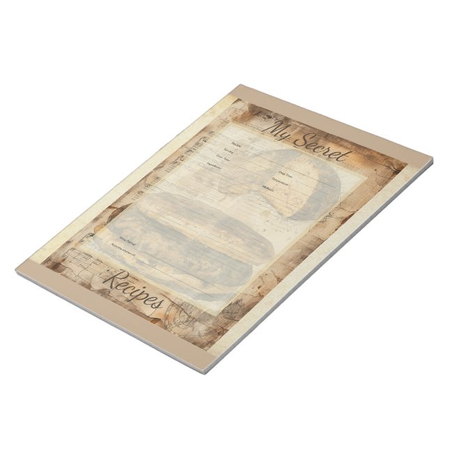 Arepa Bread Ephemera Collage Art Notizblock (angewinkelt)