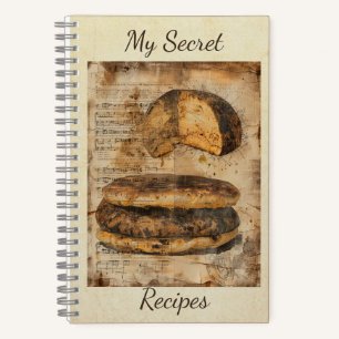 Arepa Bread Ephemera Collage Art Notizbuch