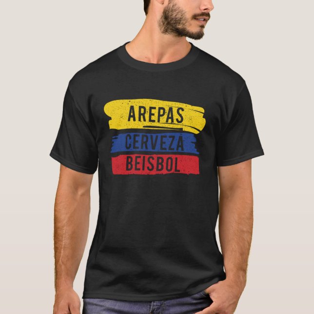 Arepas Cerveza Beisbol product Colombian baseball  T-Shirt (Vorderseite)