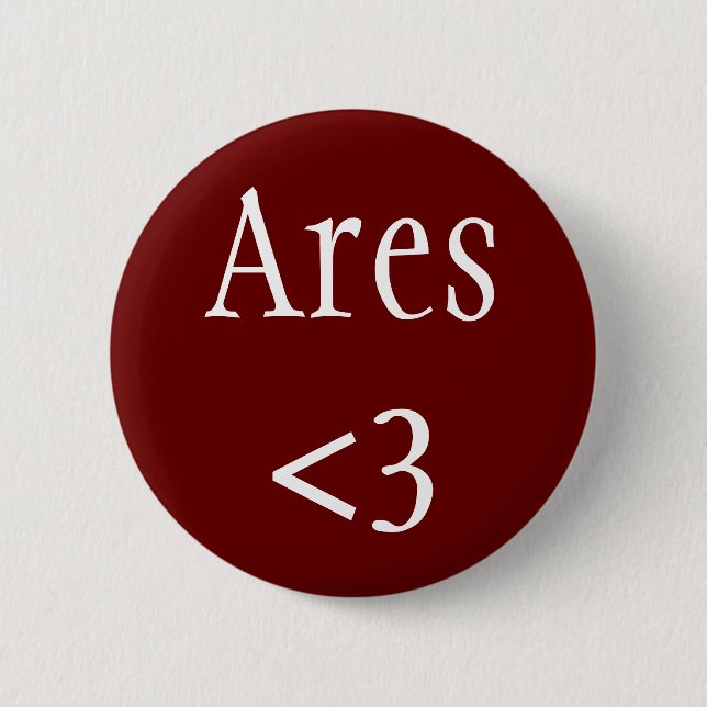 Ares <3 - Greek God of War Button (Vorderseite)