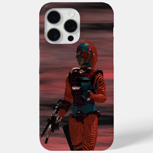 ARES CYBORG, RED SUNSET Science Fiction, Sci-Fi Case-Mate iPhone Hülle (Rückseite)